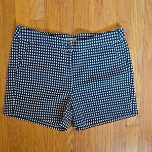 British Khaki Black and White Polka Dot Classic Style Shorts